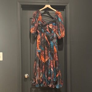 Hutch Colorful Abstract Midi Dress